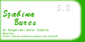 szabina bures business card